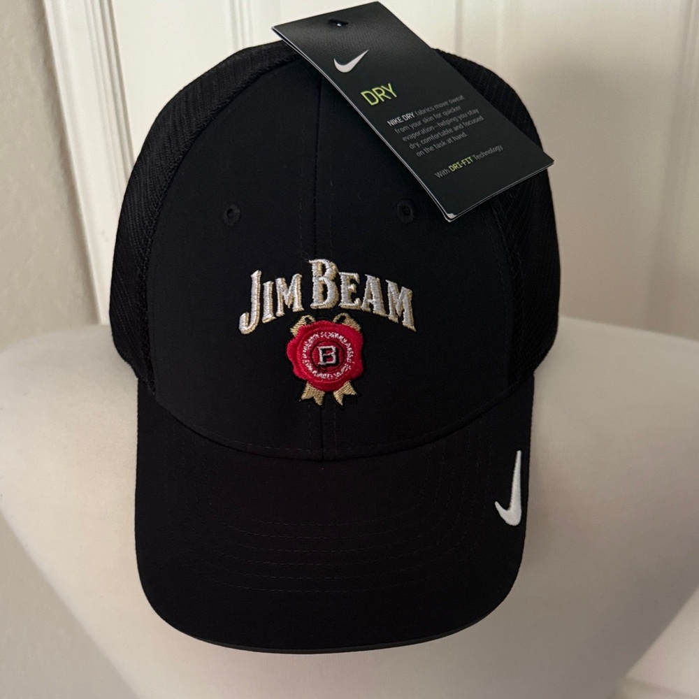 NWT Nike Golf Hat Jim Beam Black Strapback